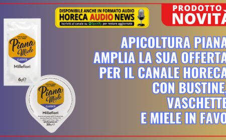 Apicoltura Piana amplia la sua offerta per il canale Horeca con bustine, vaschette e Miele in Favo