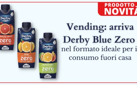 Vending: arriva Derby Blue Zero nel formato ideale per il consumo fuori casa