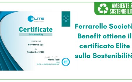 Ferrarelle Società Benefit ottiene il certificato Elite sulla Sostenibilità