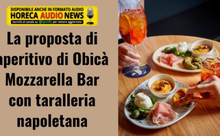 La proposta di aperitivo di Obicà Mozzarella Bar con taralleria napoletana