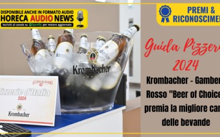 Guida Pizzerie 2024. Krombacher - Gambero Rosso "Beer of Choice" premia la migliore carta delle bevande