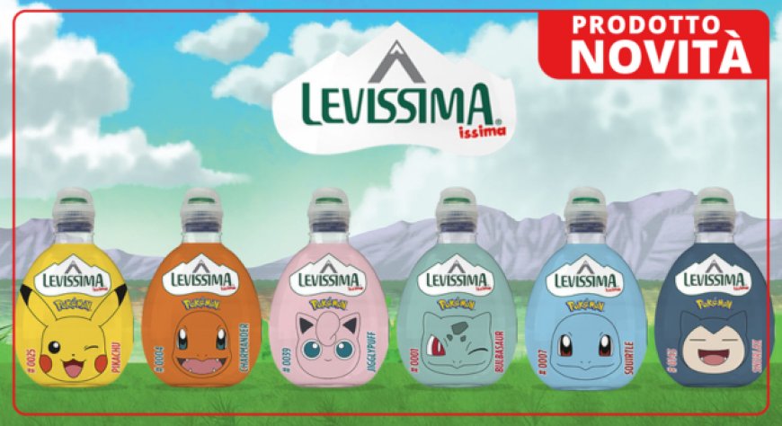Levissima Issima lancia una nuova Limited Edition  con protagonisti i  Pokémon