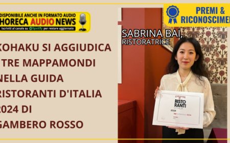 Kohaku si aggiudica i tre mappamondi nella Guida Ristoranti d'Italia 2024 di Gambero Rosso