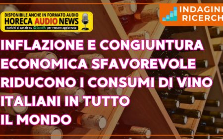 Inflazione e congiuntura economica sfavorevole riducono i consumi di vino italiani in tutto il mondo