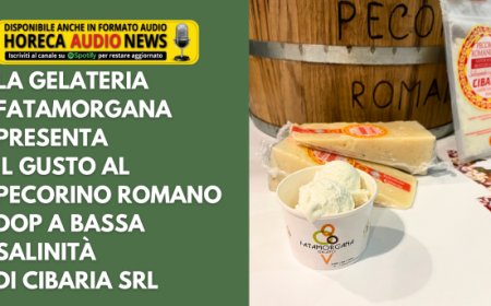 La gelateria Fatamorgana presenta il gusto al Pecorino Romano Dop a bassa salinità di Cibaria Srl