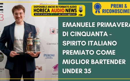 Emanuele Primavera di Cinquanta - Spirito Italiano premiato come Miglior Bartender Under 35