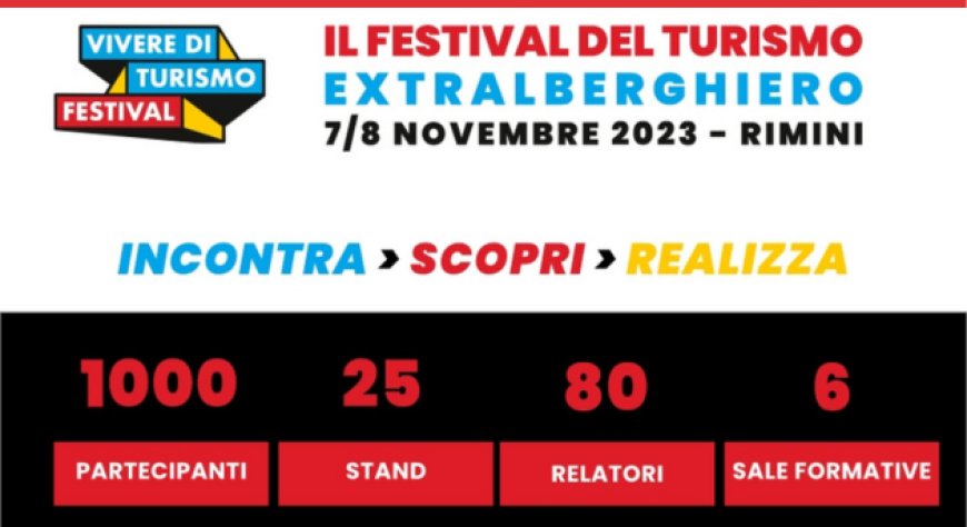 "Vivere di Turismo Festival", il primo festival del turismo extralberghiero, va in scena a Rimini