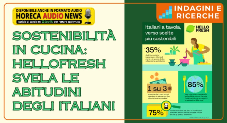 Sostenibilità in cucina: HelloFresh svela le abitudini degli italiani