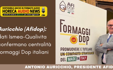 Auricchio (Afidop): dati Ismea-Qualivita confermano centralità formaggi Dop italiani