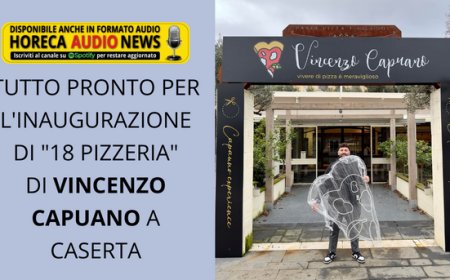 Tutto pronto per l'inaugurazione di "18 Pizzeria" di Vincenzo Capuano a Caserta