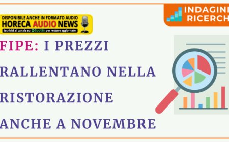 Fipe: i prezzi rallentano nella ristorazione anche a novembre