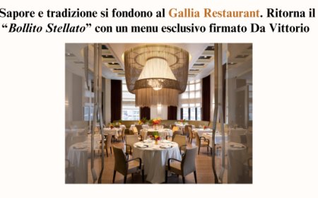 All’Excelsior Hotel Gallia  ritorna il “bollito stellato” dei fratelli Cerea