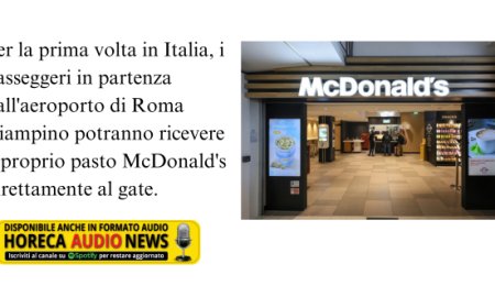 Chef Express e McDonald’s, all’aeroporto di Ciampino il primo servizio di delivery al gate