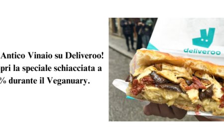 La schiacciata de All'Antico Vinaio diventa vegan con Deliveroo
