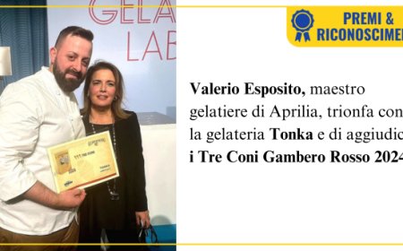 Tonka si aggiudica  i Tre Coni  nella guida alle Migliori Gelaterie d’Italia 2024 del Gambero Rosso