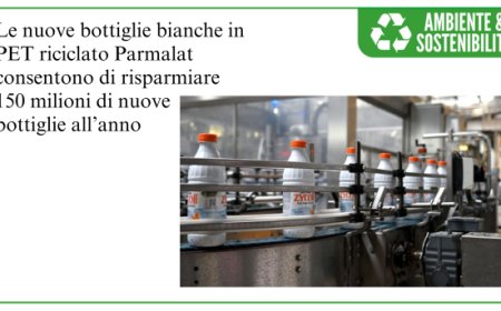 Parmalat lancia la prima bottiglia in plastica bianca R-pet per il latte