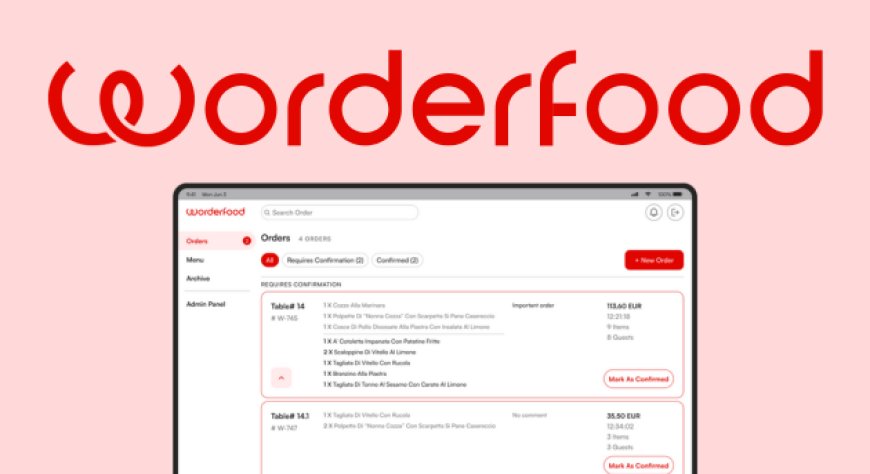 Worderfood, la web app che rivoluziona le ordinazioni nei ristoranti
