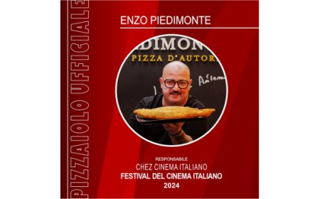 Il pizza chef Enzo PIedimonte riconfermato responsabile Pizzeria ''Festival del Cinema Italiano''