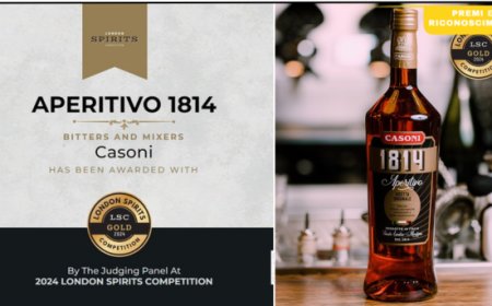 Casoni Aperitivo 1814 conquista la medaglia d'oro alla London Spirits Competition