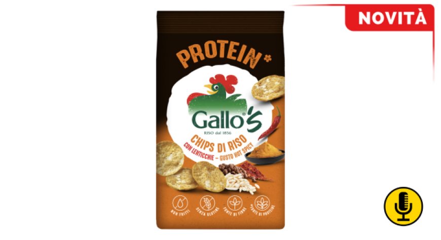 Riso Gallo presenta le nuove Gallo’s Chips Protein con lenticchie al gusto Hot Spicy