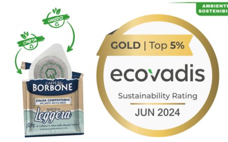 Caffè Borbone ottiene la Gold Medal nel Sustainability Rating di EcoVadis 