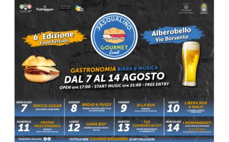 Dal 7 al 14 agosto 2024 - Alberobello (BA) - Pasqualino Gourmet