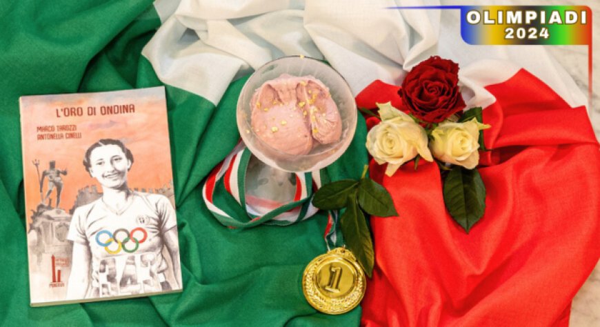 Scaglie d’oro e rosa: il gelato di Cinzia Otri celebra Ondina Valla e i giochi olimpici