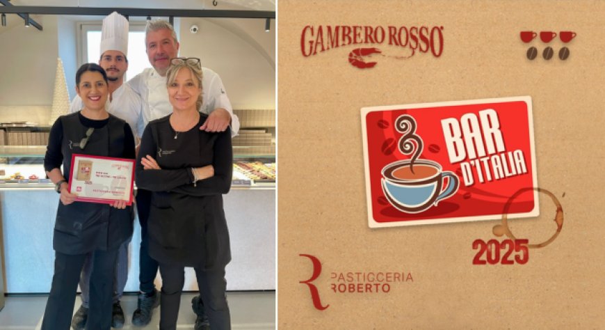 Pasticceria Roberto di Erbusco conquista tre tazzine e tre chicchi nella Guida Bar d'Italia 2025