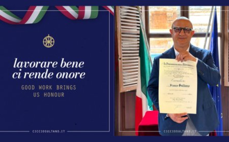 Lo Chef Ciccio Sultano Cavaliere al Merito della Repubblica