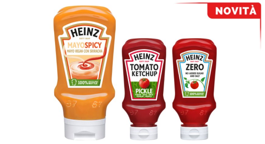 Heinz presenta tre novità: Ketchup Pickle, Mayo Spicy e Ketchup Zero