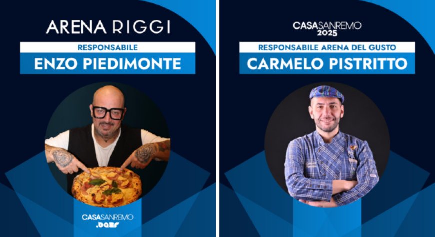 Enzo Piedimonte guida l’Arena del Gusto a ''Casa Sanremo 2025''