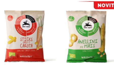 Alce Nero lancia gli Anellini di Mais Biologici e gli Sticks di Mais e Carota Biologici