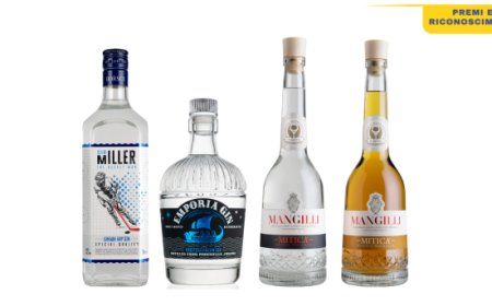 Medaglie d'oro per le grappe Mangilli e i gin del Gruppo Caffo