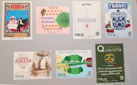 Sette i francobolli presentati al Mimit per il settore alimentare