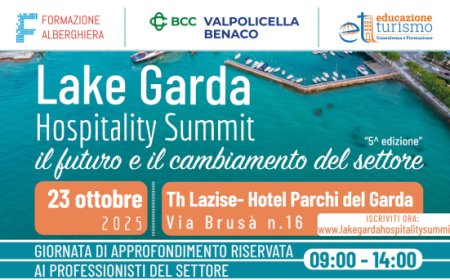 Lake Garda Hospitality Summit: il 23 ottobre l'evento che plasma il futuro del turismo