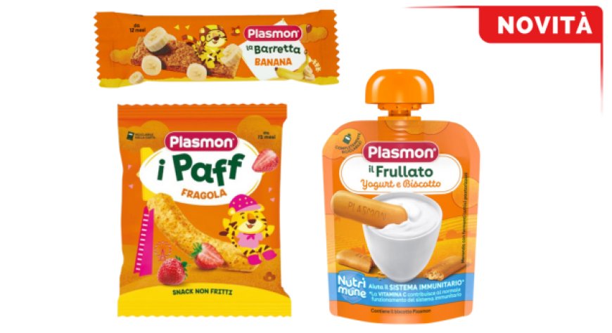 Plasmon lancia sei nuove referenze: frullati, barrette e snack per bambini