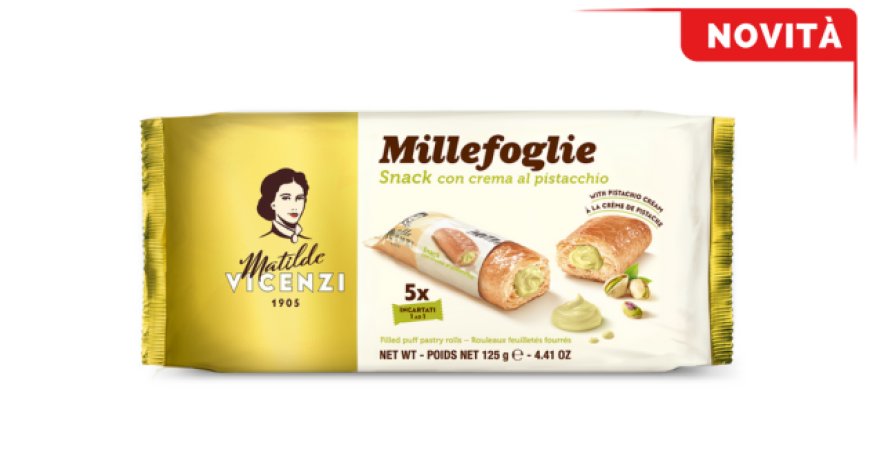 Millefoglie snack al pistacchio: la novità firmata Matilde Vicenzi