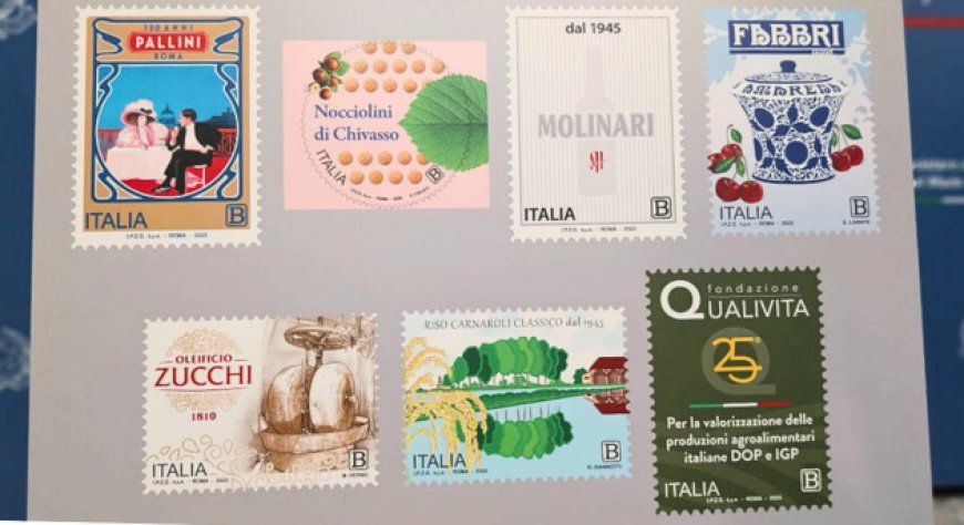 Sette i francobolli presentati al Mimit per il settore alimentare