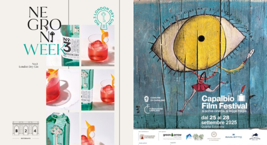 Dal bicchiere al grande schermo: Pallini protagonista della Negroni Week e al Capalbio Film Festival