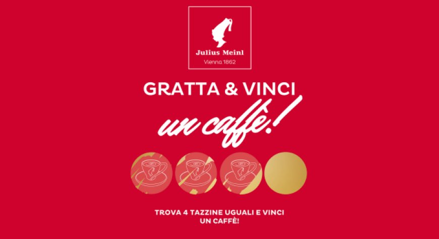 Julius Meinl lancia Gratta&Vinci un caffè: 200 bar coinvolti per la Giornata Internazionale