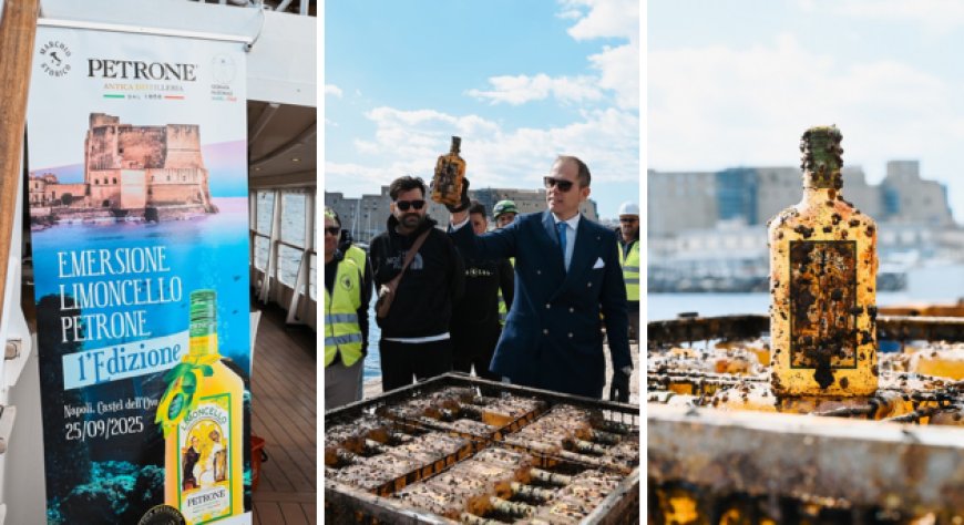 Antica Distilleria Petrone riporta in superficie 450 bottiglie di limoncello dopo l'affinamento sottomarino