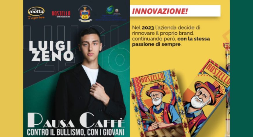 Pastificio Rosiello e l'attore Luigi Zeno insieme nel progetto contro il bullismo