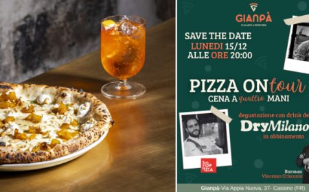 Appuntamento da Gianpà a Cassino con pizza e mixology by Dry Milano
