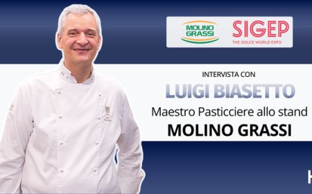 HorecaTv a Sigep 2026. Intervista con il Maestro Pasticciere Luigi Biasetto allo stand Molino Grassi