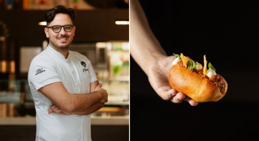 Maritozzo salato con brasciola pugliese: la nuova creazione di Michele Lococciolo