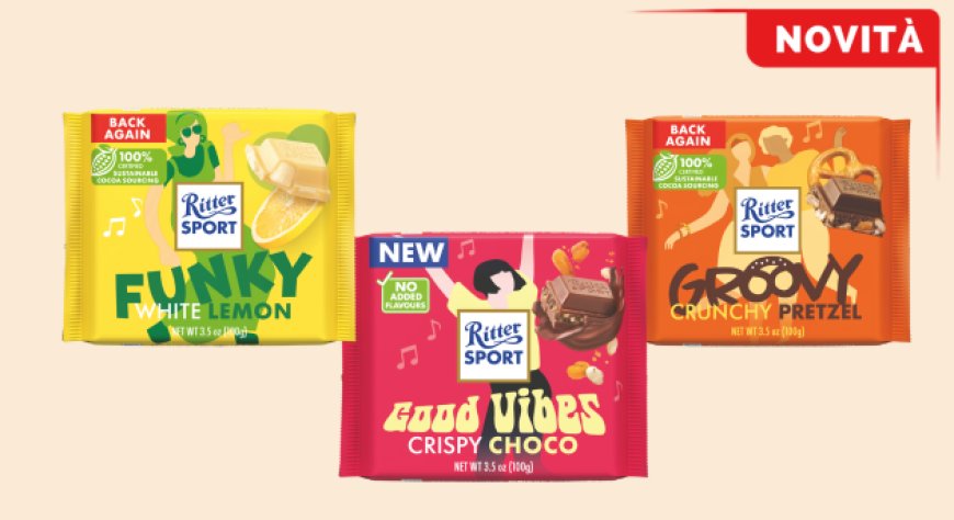Ritter Sport riporta in scaffale la linea limited edition Tasty Vibes con una novità
