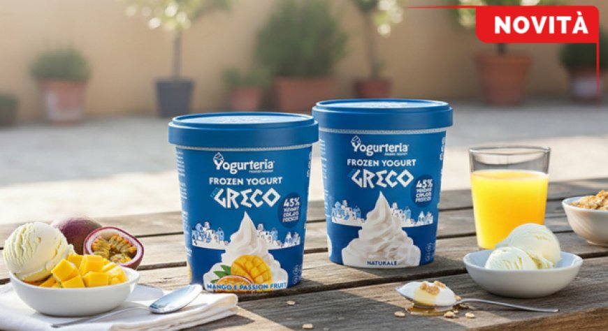 Frozen Yogurt Greco Yogurteria®: 45% yogurt colato, gluten free e zero lattosio