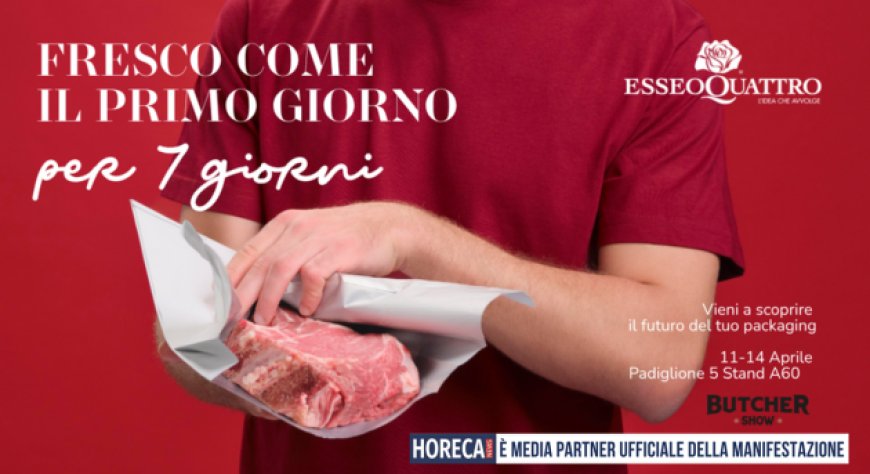 Esseoquattro a Butcher Show 2026: il packaging per la filiera carne