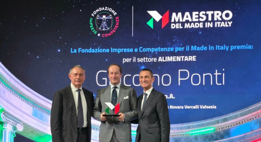 Giacomo Ponti insignito del titolo di Maestro del Made in Italy