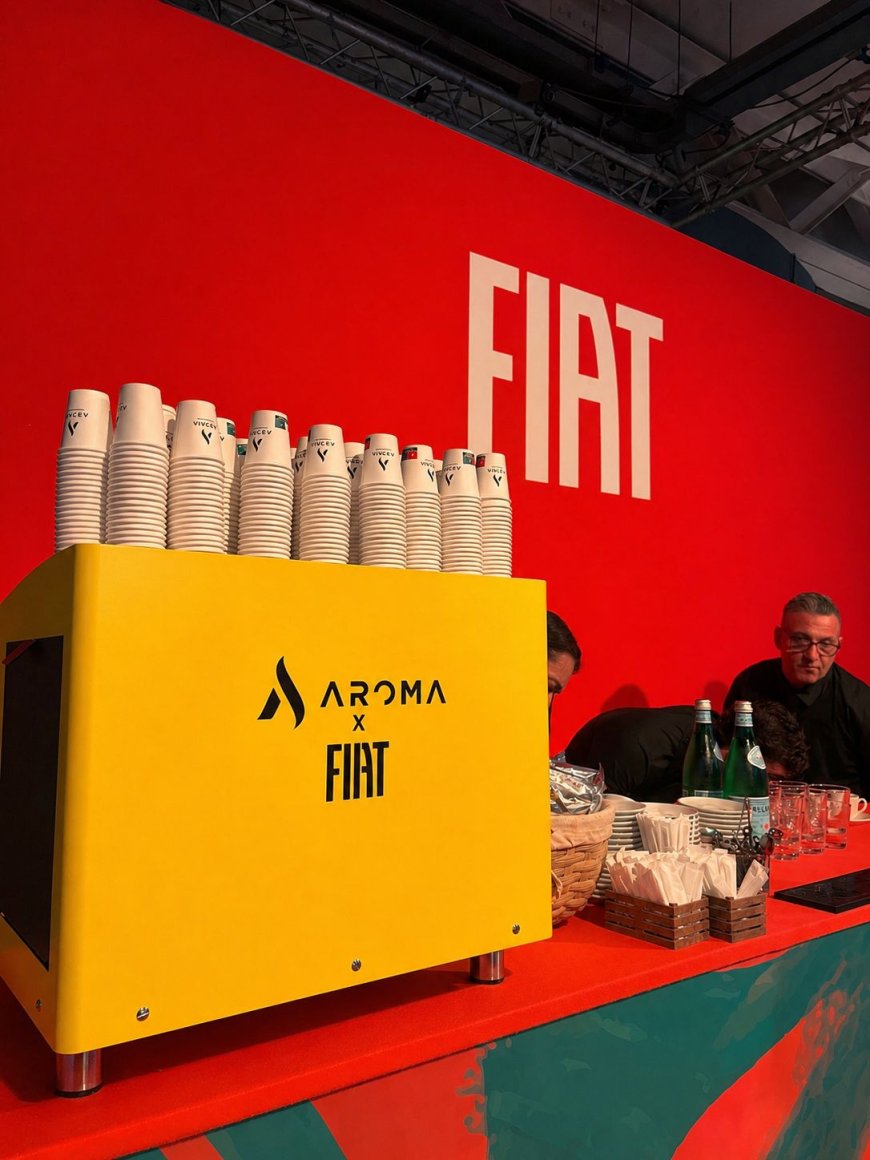Design e caffè si incontrano: Aroma Macchine lancia la FIAT Edition alla Milano Design Week 2026